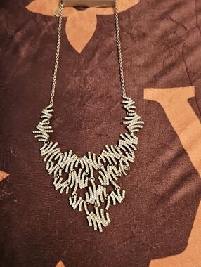 Macy's Silver-Tone Pave Statement Necklace